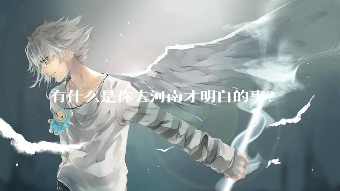 有什么是你去河南才明白的事?